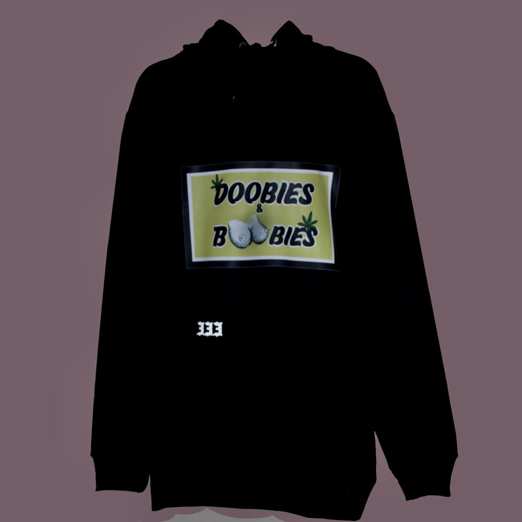 Doobies & Boobies Black Hoodie