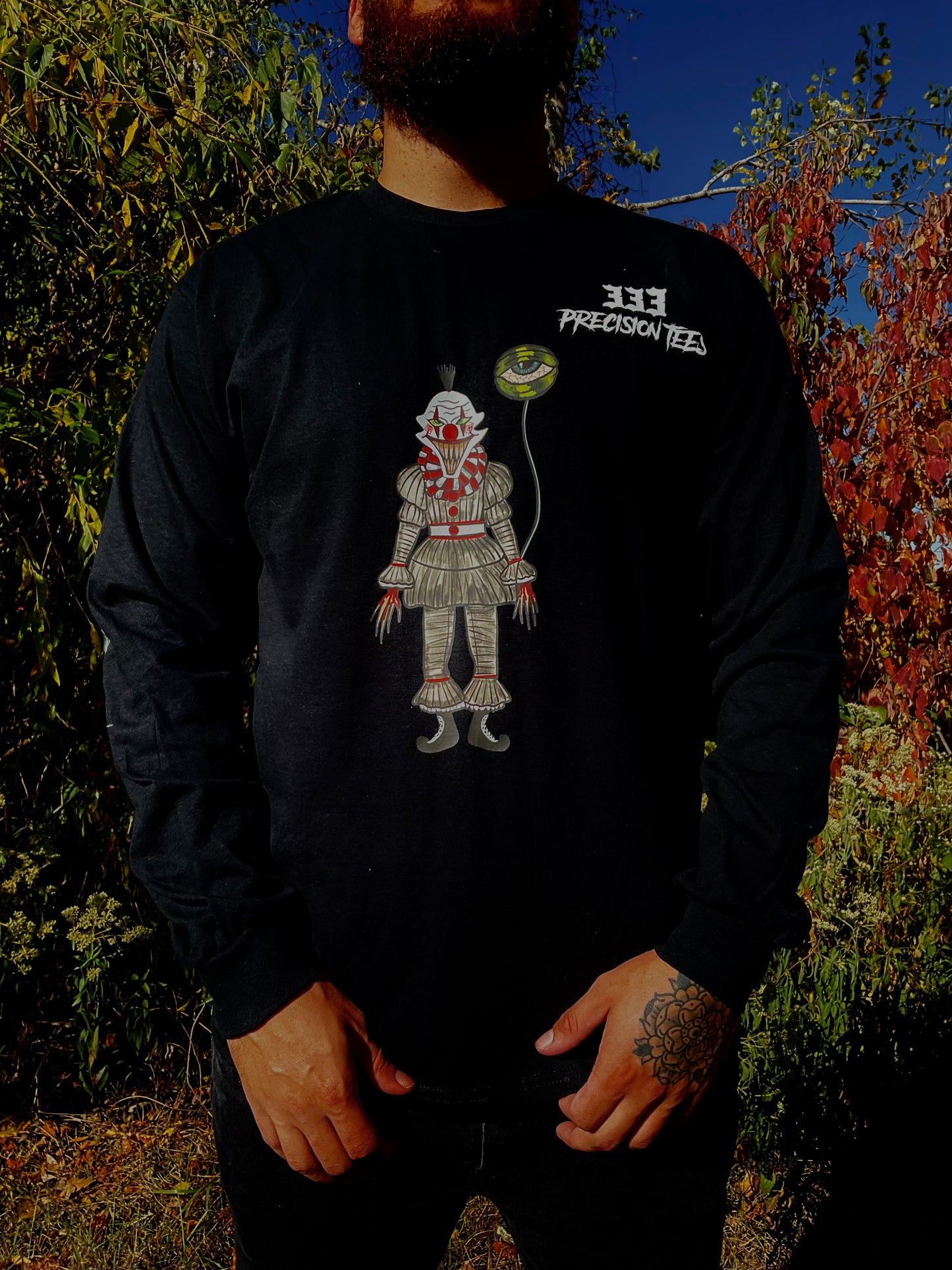 Black Long Sleeve Halloween Tee UNISEX
