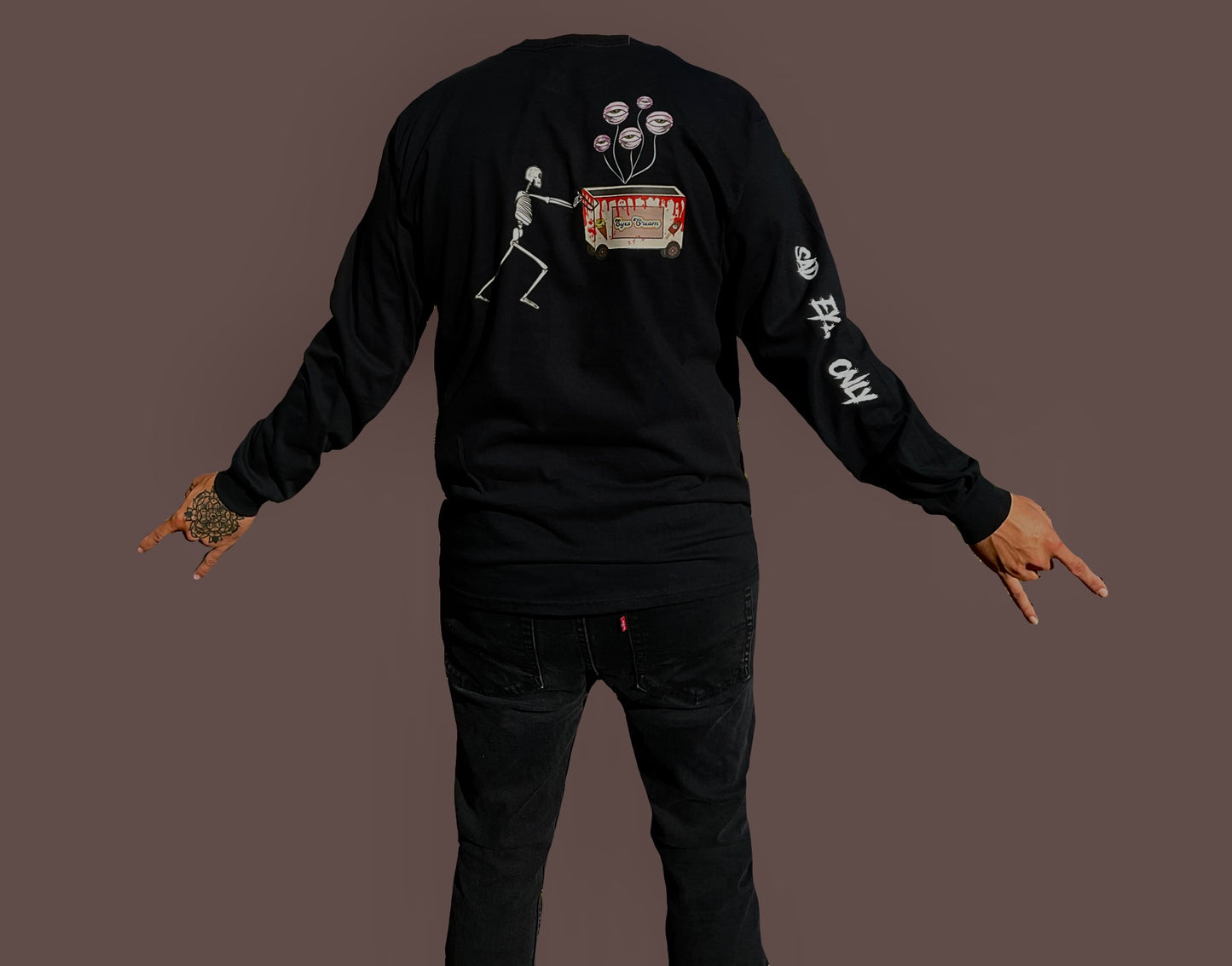 Black Long Sleeve Halloween Tee UNISEX