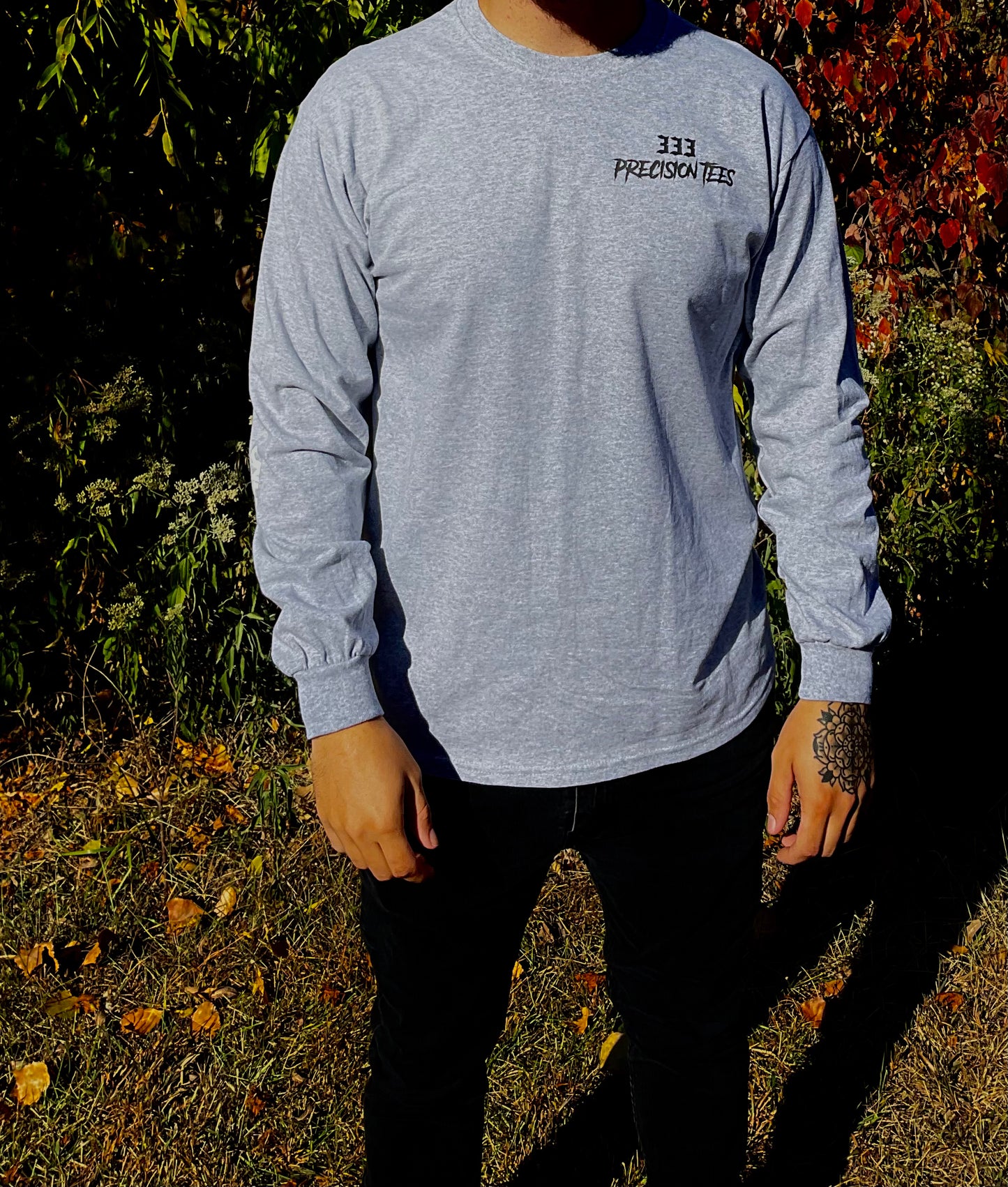 Gray Long Sleeve Halloween Tee UNISEX