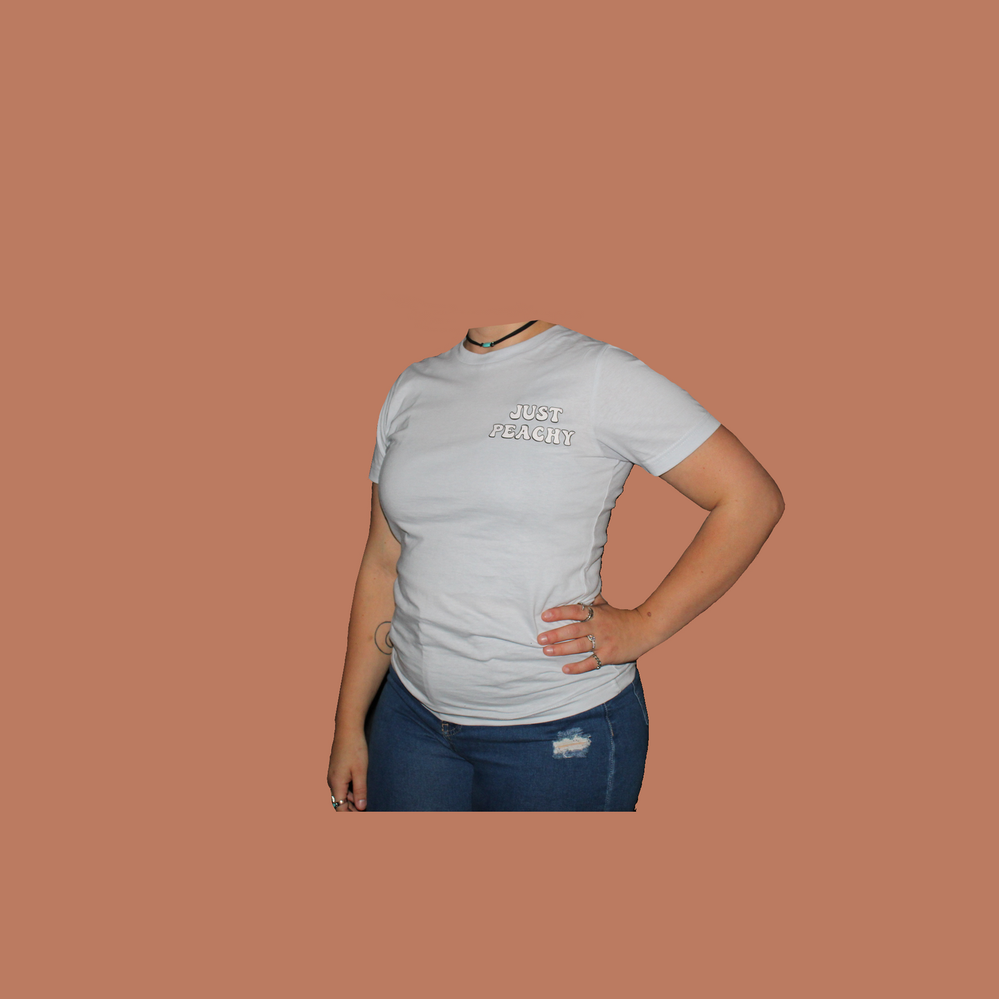 Light Blue Women Just Peachy Shirt