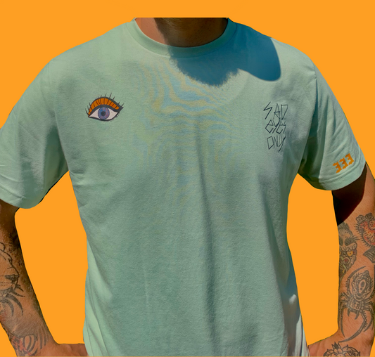 Mint Green Sad Eyes Only Short Sleeve Tee(Phase 2)