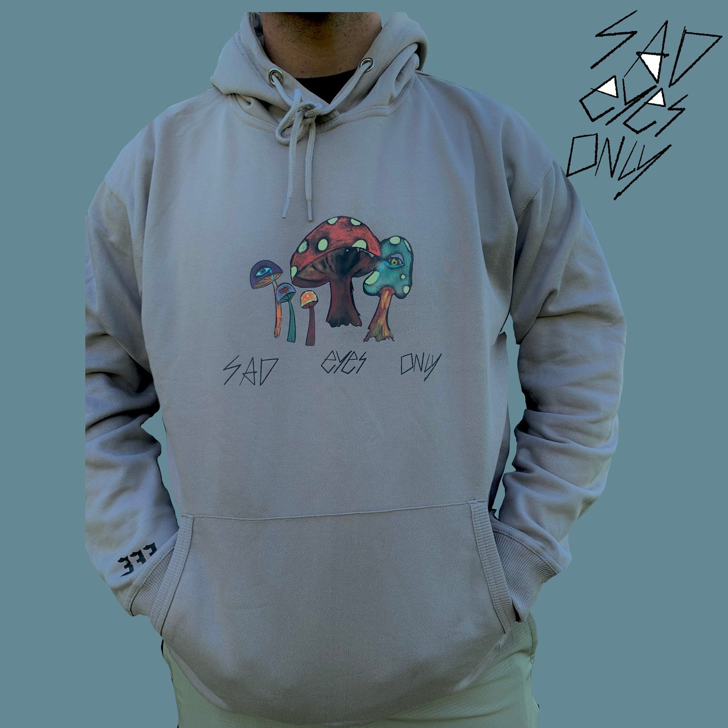 Stone Trippy Mushroom Hoodie Sad Eyes Only (Phase 2)